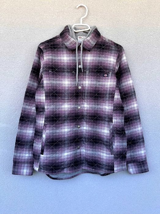 Kurtka flanelowa Dickies damska z kapturem krata r. M