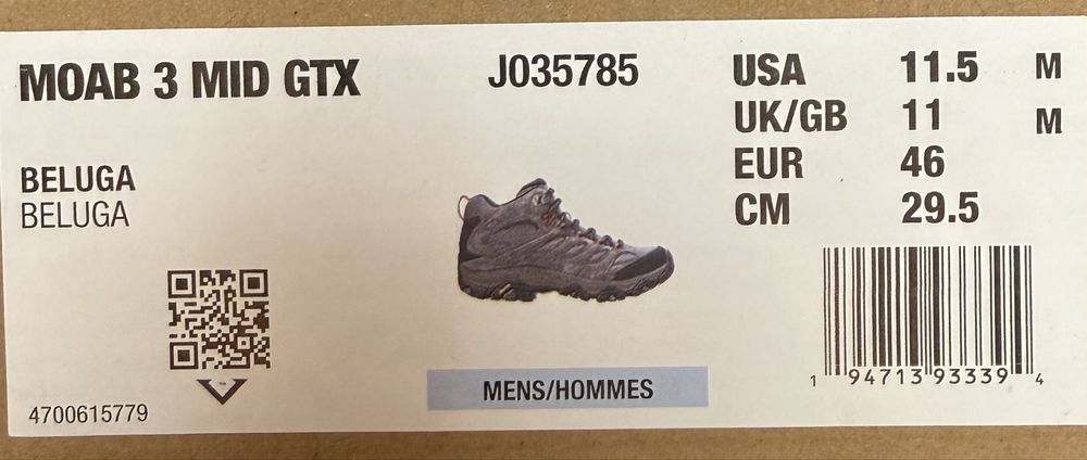Черевики Merrell Moab 3 Mid GTX