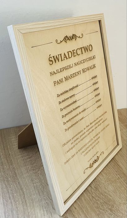 Świadectwo dla nauczycieli
