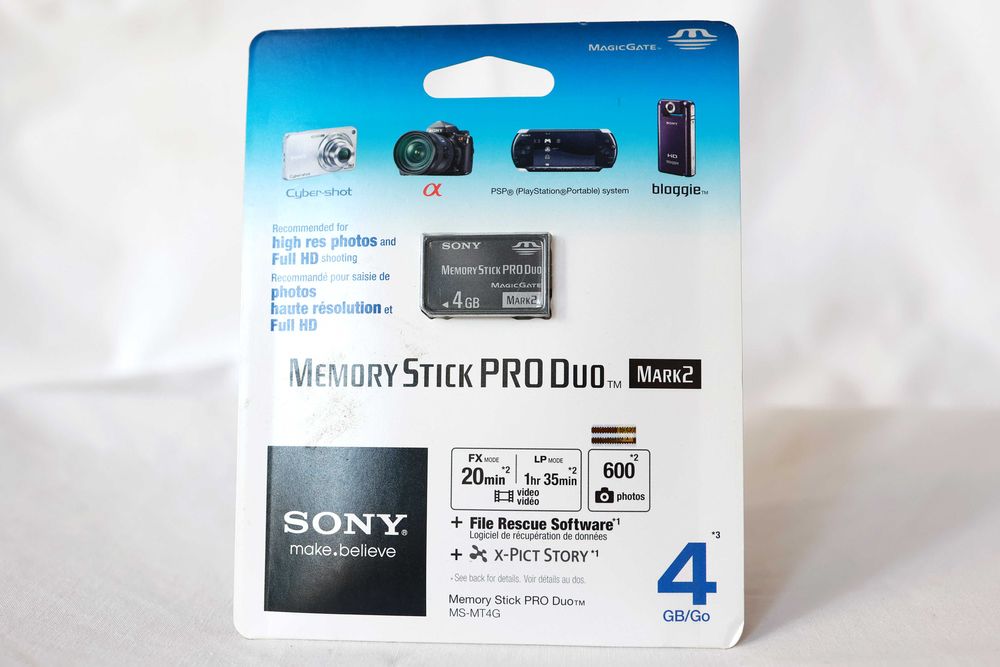 Memory Stick Pro DUO mark 2 *4 GB* Nowa Karta Pamięci Oryginał Tanio !