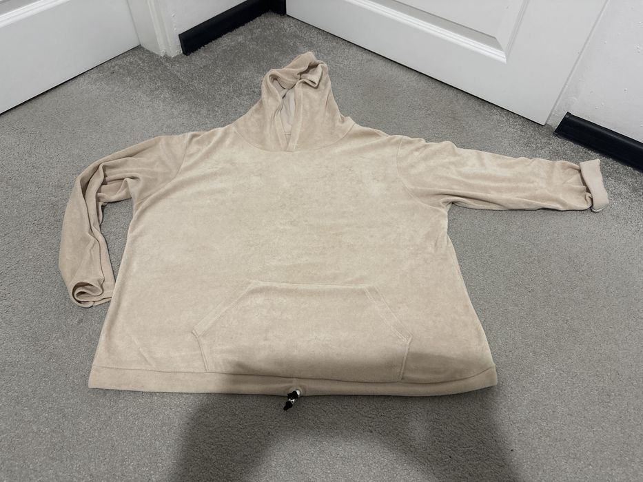 Bluza welurowa damska z kapturem