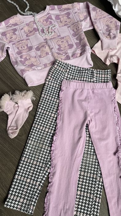 Комплекти одягу р. 104 см/4 р світшот футболка спідниця Disney Zara лосини