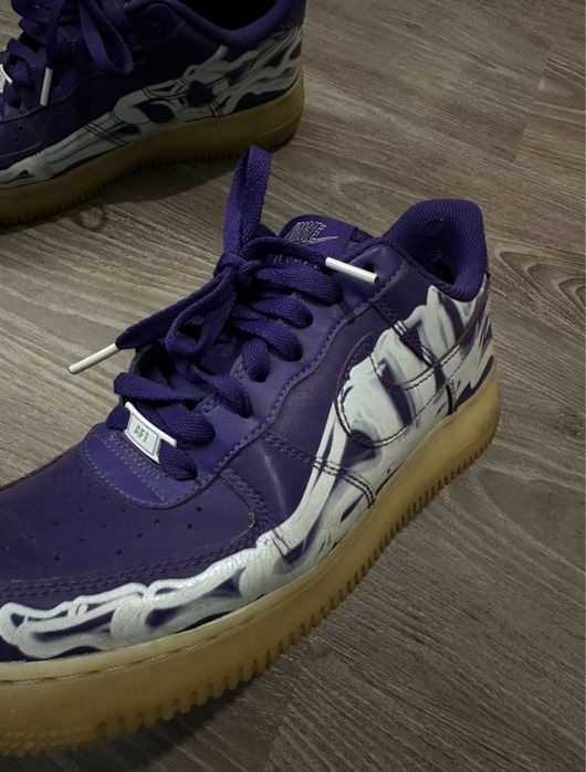 Nike air force 1 skeleton purple 43