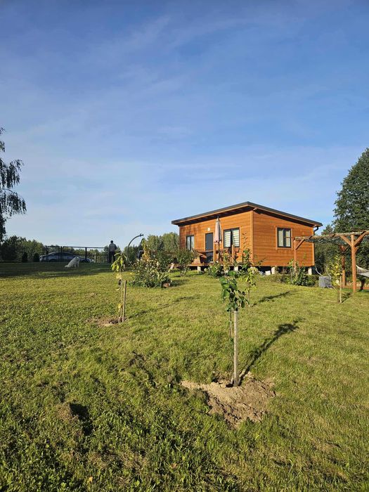 Działka budowlana z domkiem nad jeziorem Dejguny