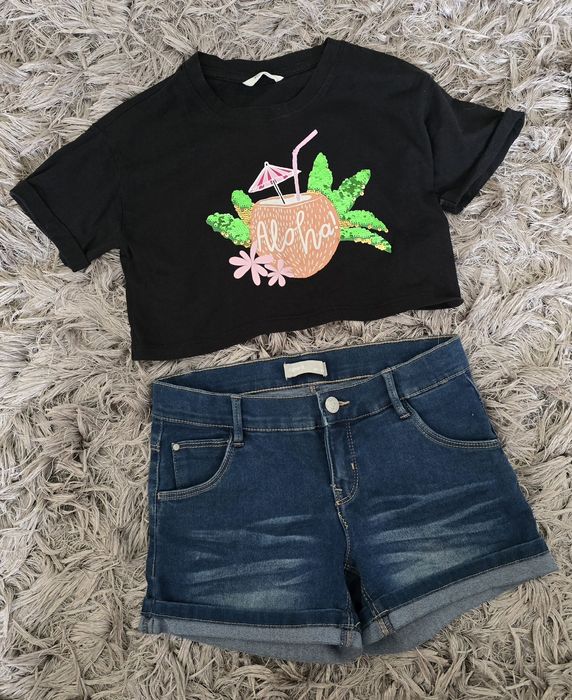 Reserved bluzka top+ spodenki rozm.140