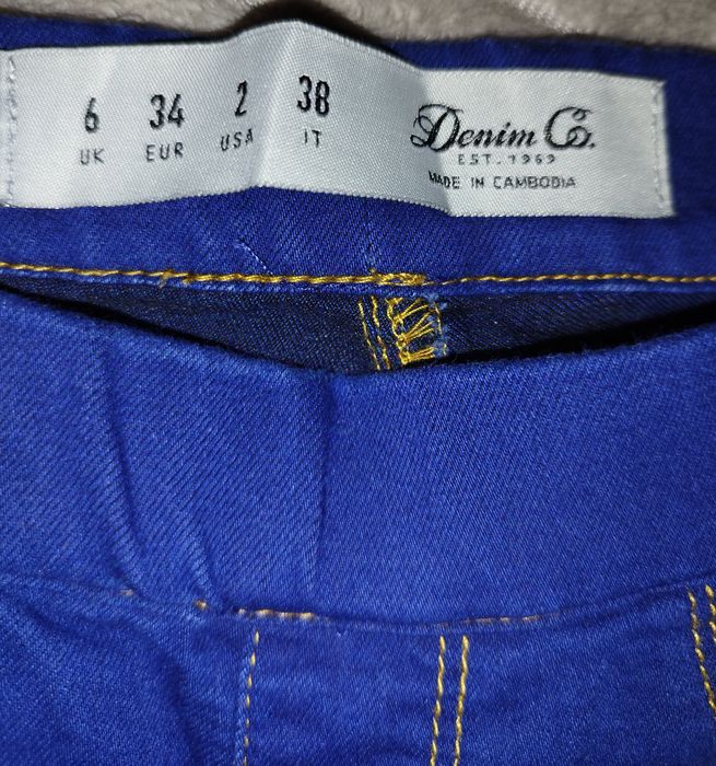 Spodnie jeansowe damskie 34 denim co granatowe
