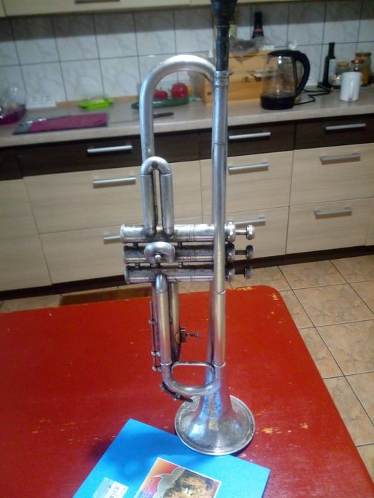 Zabytkowa kolekcjonerska trąbka muzyczna