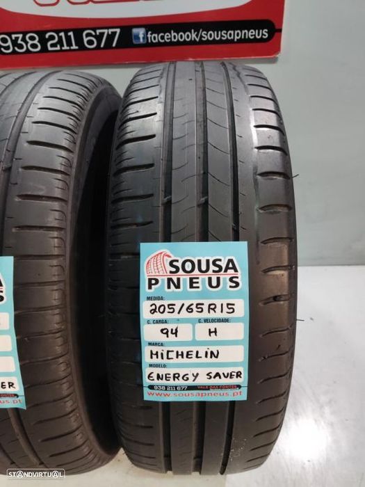 2 pneus semi novos 205-65r15 michelin - oferta dos portes 85 EUROS