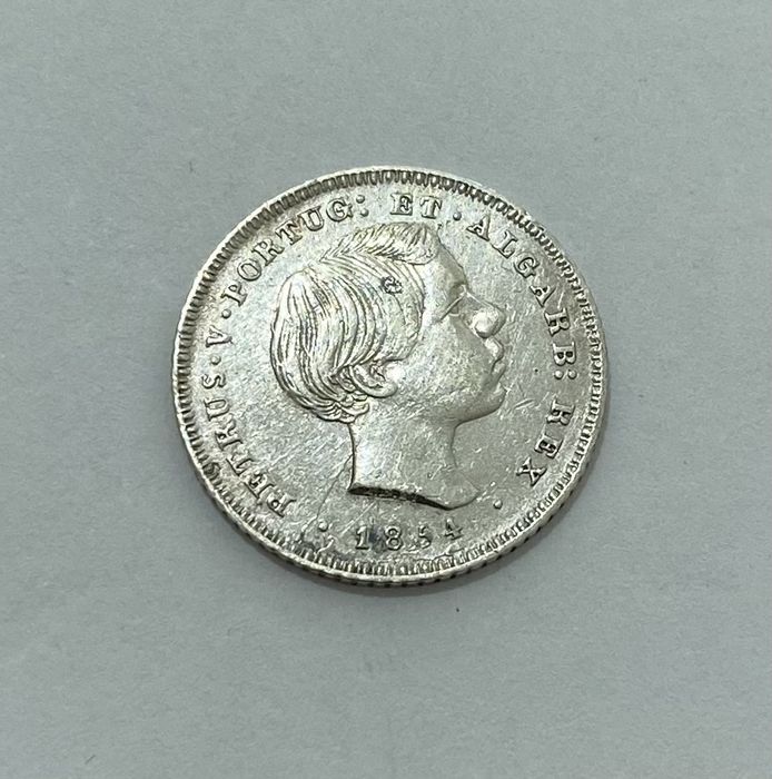 Moeda D PEDRO V - 100 Reis 1854