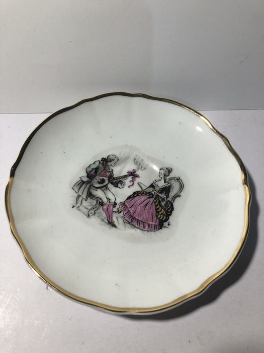 Chávena e pires de chá porcelana de coimbra