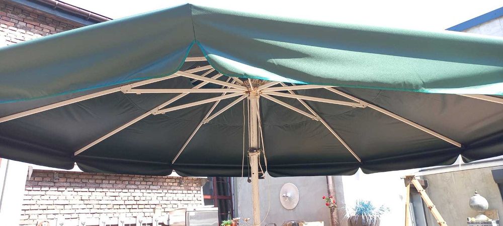 Szycie na Wymiar  Okazja  Automatyczny Parasol 5,5 metra Piwny Barowy