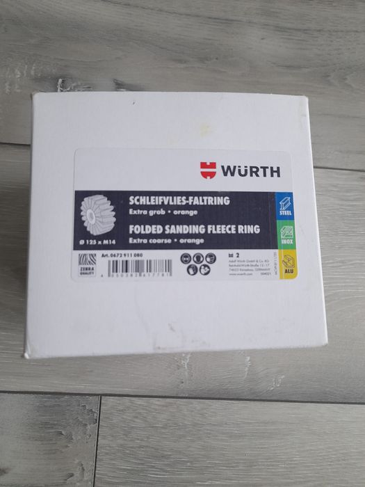 Wurth pierścień fałdowy ø 125x50 M14