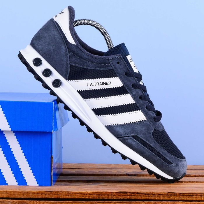 (2399) Кросівки Adidas LA Trainer сірий з білою підошвою (41-46) адідас