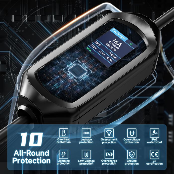 Przenośna ładowarka samochodowa Wallbox EV AC Type2 7kW WiFi  3,5m