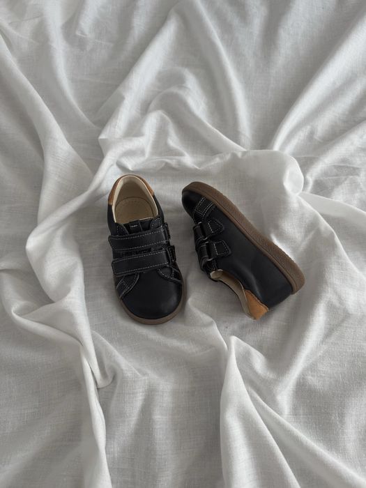 Skórzane buty pierwsze buty Emel chłopiec granat rozmiar 22