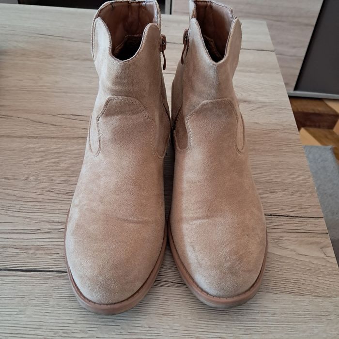 Botki camel zamsz r.38