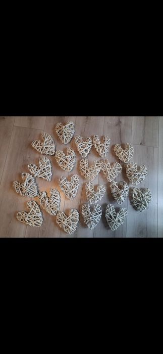 Serduszka dekoracja Handmade Wesele/Wystrój 20małych+2duże