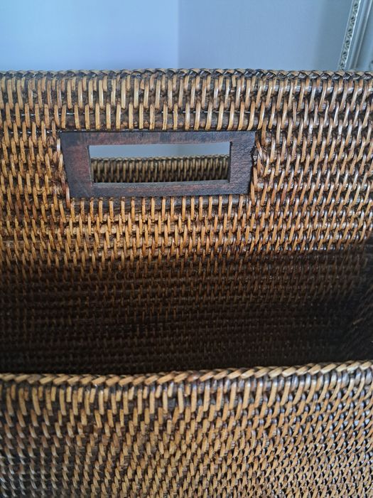 Gazetnik Ratanowy..Lub kosz.40 x25x35 duzy.Stan igla..