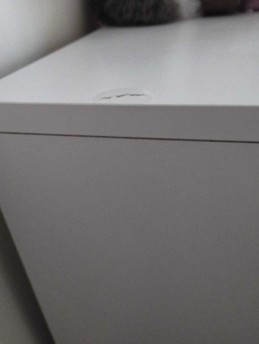Cómoda BRIMNES 3gvt 78x95 branco vidro fosco