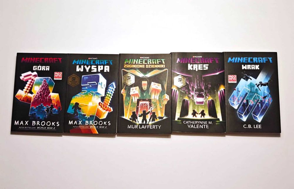 Historie, przygody ze świata Minecraft (10 Książek). Książki w tym Frigiel i Fluffy, Dungeons, Kres, Nether