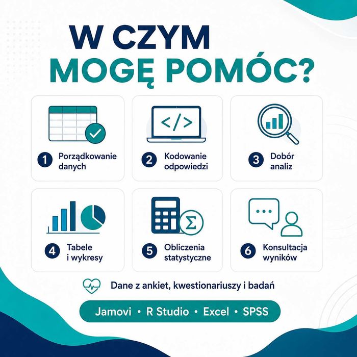 Analiza danych i statystyka medyczna | Jamovi / R / Excel / SPSS