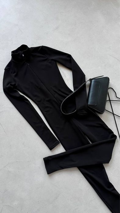 Комбінезон жіночий на замку звичайний та на флісі чорний