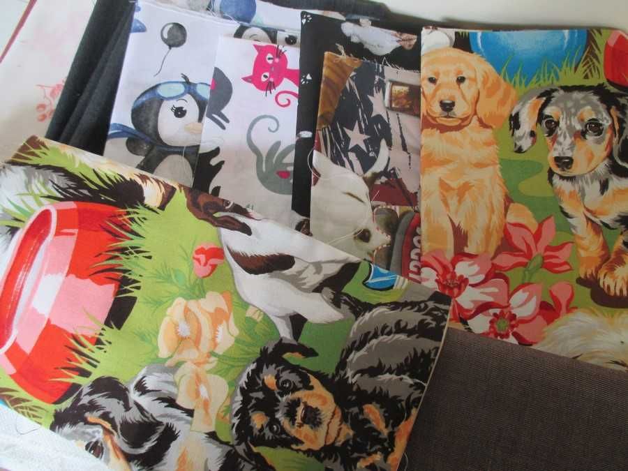 Um quilo de tecidos variados