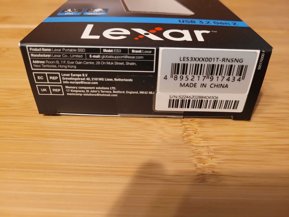 Dysk Przenośny SSD 1 TB Lexar ES3, Praktycznie Nowy GW Producenta