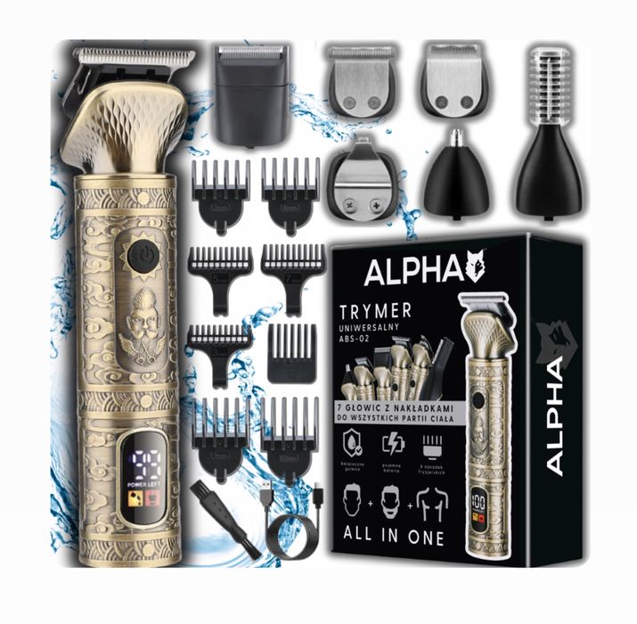 MASZYNKA TRYMER GOLARKA Do Strzyżenia Włosów Zarostu Brody 7 Końcówek