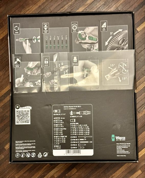 Wera 8100 SB 2 Zestaw 3/8” sześciokątnych końcówek klucze nasadowe 43