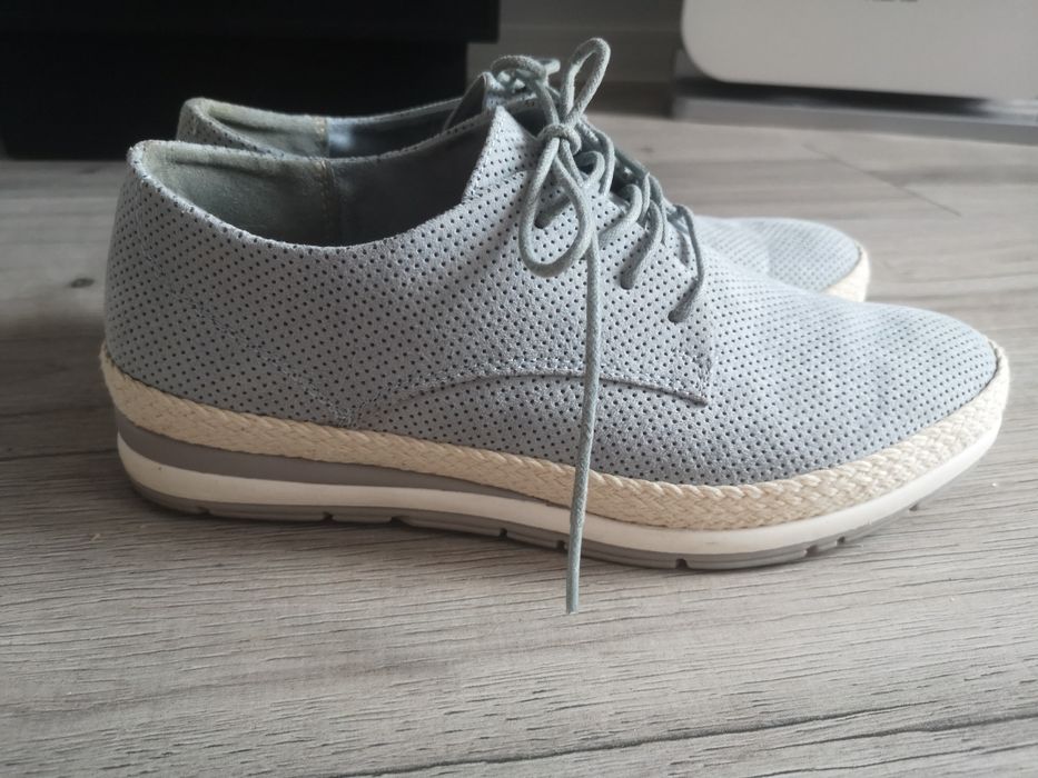 Półbuty espadryle Marco tozzi 37 błękitne ccc