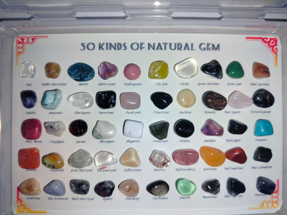 Kolekcja 50 naturalnych klejnotów. Minerały z  Muzeum Ziemi