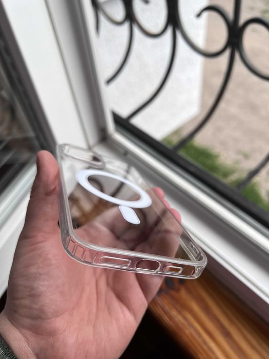 Прозрачный чехол Clear Case iphone 12-15 pro max Magsafe анимация