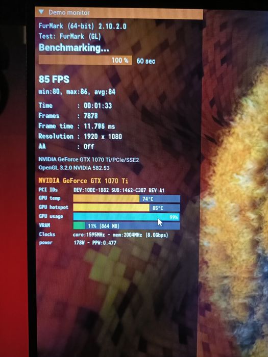 Placa Gráfica Nvidea GTX 1070 Ti 8gb