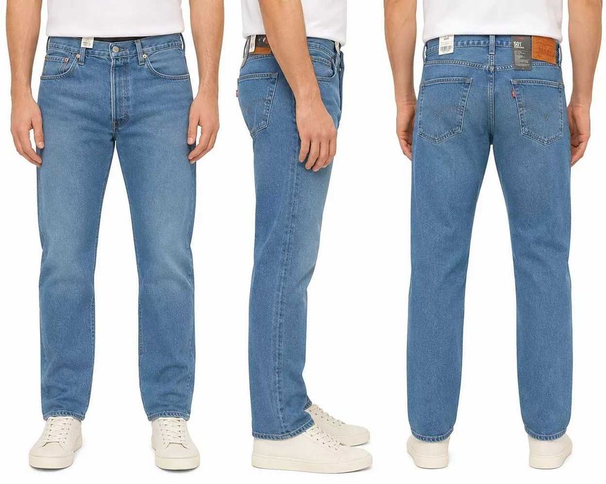 Męskie jeansy Levi's 501 - Original - 005013267 Blue - I Call You Name - W34/L30