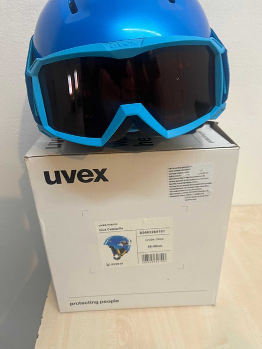Kask narciarski Uvex + gogle Uvex
