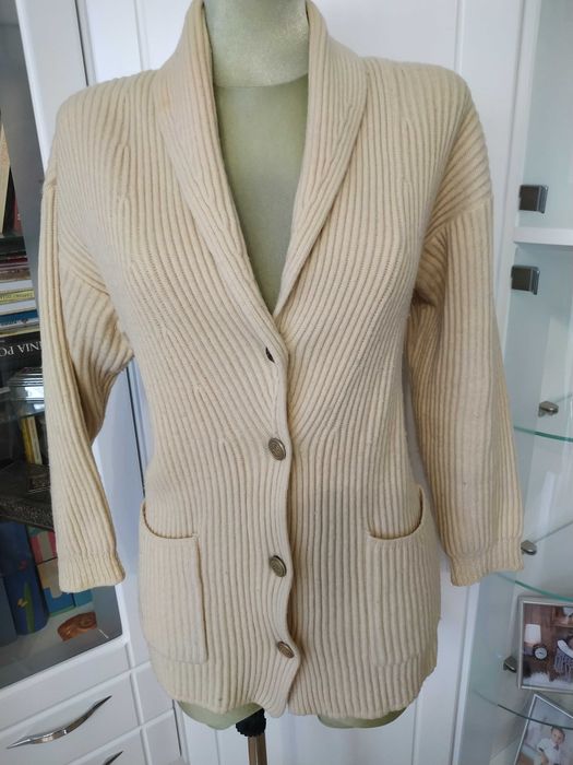 Sweter blezer damski 50% wełna XXL