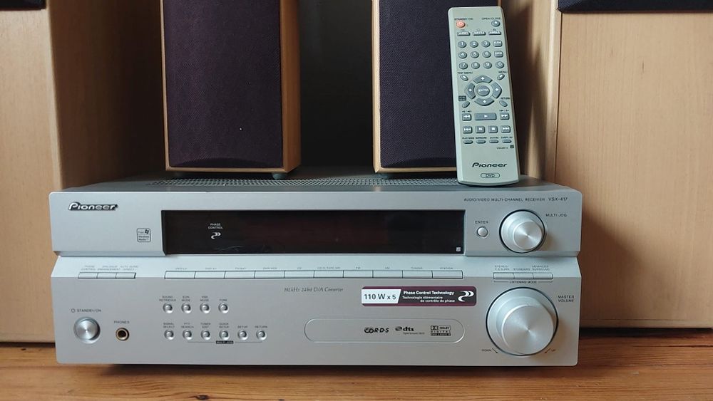 Amplituner Pioneer VSX-417-S plus kolumny Jamo 5:1 Sprawny