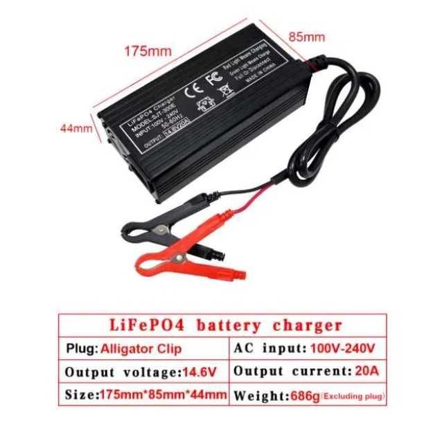 Розумний зарядний пристрій liitokala 14.6v 20a new для lifepo4