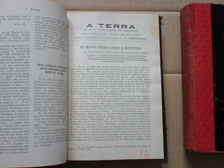 A terra - Revista De Sismologia e Geofísica  primeiros 20 Volumes