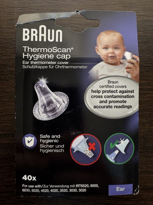 Originalne kapturki higieniczne Braun ThermoScan LF 40 (40 szt.) – Nowe