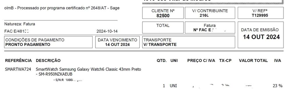 Samsung Galaxy Watch 6 Classic 43 mm