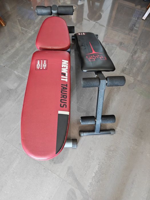 Conjunto de 2 Bancos de Musculação e Abdominais NewFit (Como Novos)