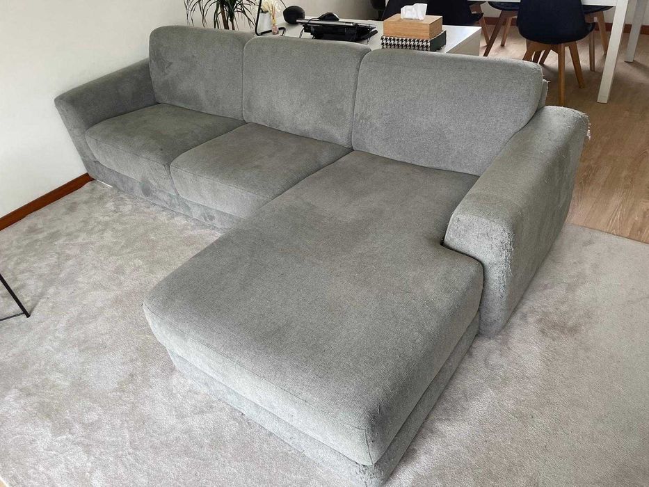 Sofá XXL 3 Lugares c/ Chaise Longue 2,85m – Feito por Medida