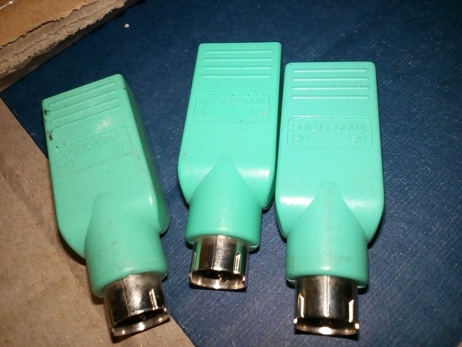 переходник (штекер 6-pin) PS2-USB для клавиатуры, для мыши 3 шт 1 лот