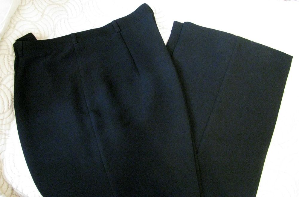 Eleganckie, klasyczne czarne spodnie damskie OLA - rozmiar 46