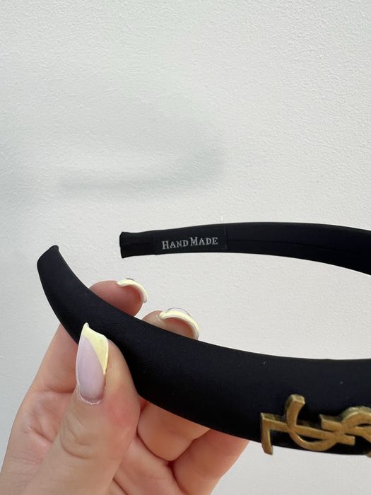 Opaska do wlosow saint laurent czarne glamour style
