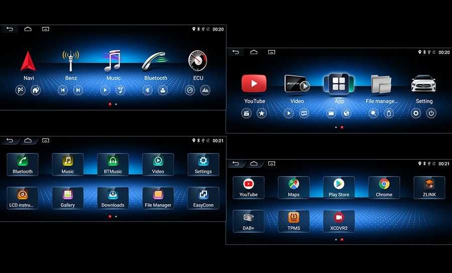 CarPlay Android Auto Radio DAB+ Opcja Bluetooth YouTube Yanosik Android USB GPS WiFi 4G MP3 Mercedes E W212 System NTG5.0 BOSE