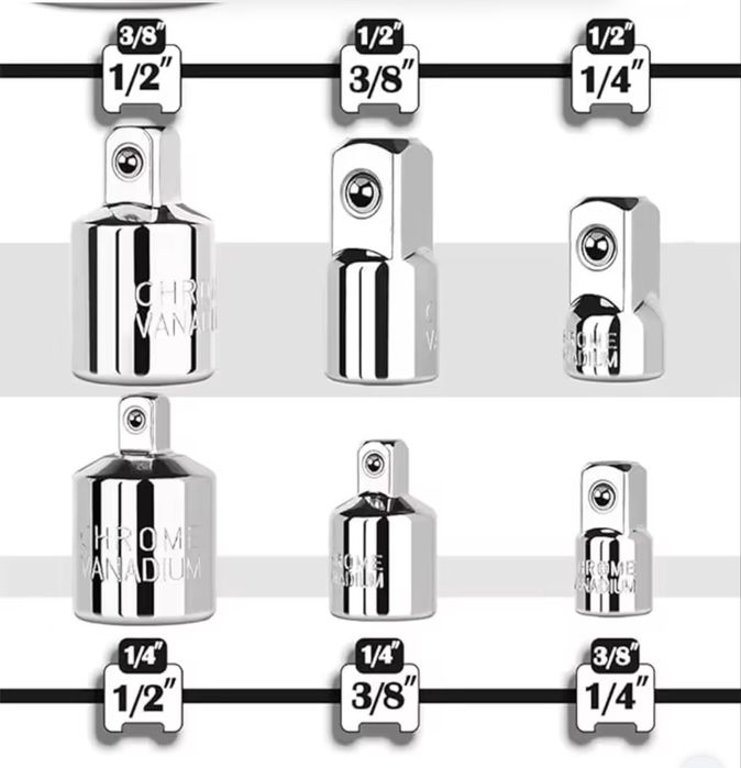 1/4" 3/8" 1/2"адаптер гайкового ключа трещотки cr-va