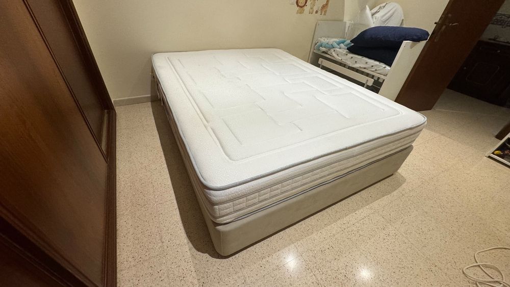 Conjunto Cama Queen 160x200 – Colchão Guru + Sommier America